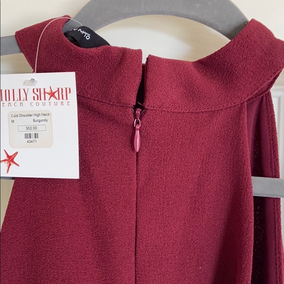 Holy Sharp Cold Shoulder High Neck Dress - Picture 4 of 5